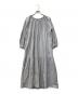 MARILYN MOON（マリリンムーン）の古着「ギャザーワンピース」｜ライトグレー