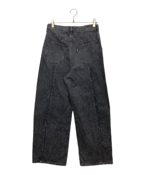 jieda（ジエダ）Jieda (ジエダ) SWITCHING OVER DENIM PANTS ブラック サイズ:1 未使用品の古着・服飾アイテム