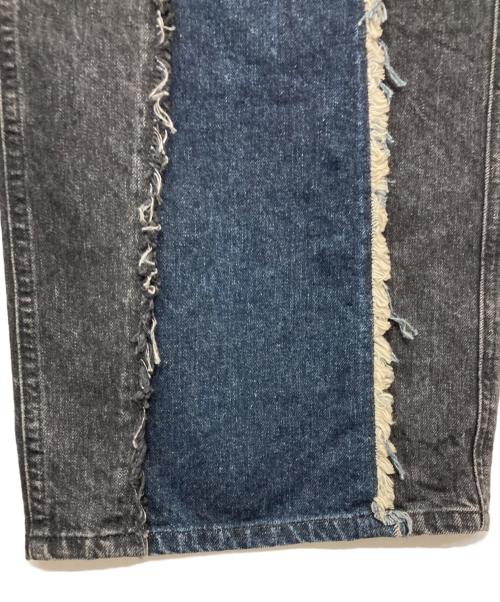 jieda（ジエダ）Jieda (ジエダ) SWITCHING OVER DENIM PANTS ブラック サイズ:1 未使用品の古着・服飾アイテム