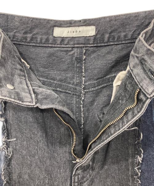 jieda（ジエダ）Jieda (ジエダ) SWITCHING OVER DENIM PANTS ブラック サイズ:1 未使用品の古着・服飾アイテム