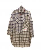 Maison MIHARA YASUHIROメゾン ミハラ ヤスヒロ）の古着「ブロークンレイヤーシャツ」｜ベージュ