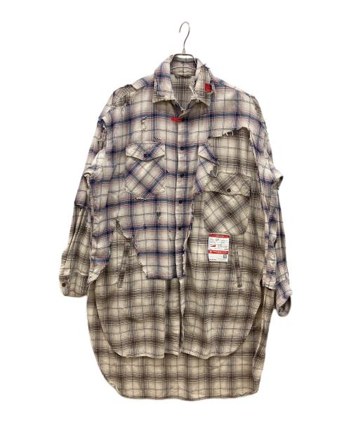 Maison MIHARA YASUHIRO（メゾン ミハラ ヤスヒロ）Maison MIHARA YASUHIRO (メゾン ミハラ ヤスヒロ) ブロークンレイヤーシャツ ベージュ サイズ:44の古着・服飾アイテム