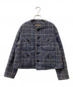 45Rフォーティファイブ・アール）の古着「コットンツイードのノーカラーアニージャケット」｜インディゴ