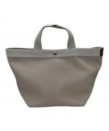 Herve Chapelier（エルベシャプリエ）の古着「リュクス舟型トートM トートバッグ」｜マスティック/シルバー