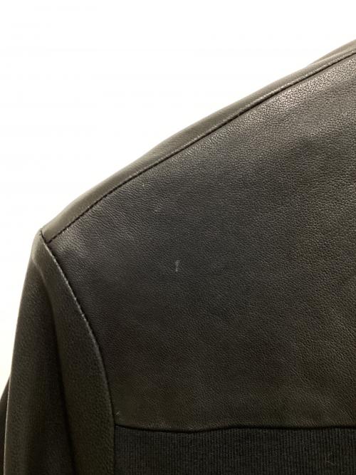 DIESEL（ディーゼル）DIESEL (ディーゼル) ラムレザー切替ジャケット ブラック サイズ:Sの古着・服飾アイテム
