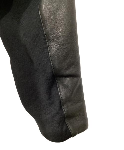 DIESEL（ディーゼル）DIESEL (ディーゼル) ラムレザー切替ジャケット ブラック サイズ:Sの古着・服飾アイテム