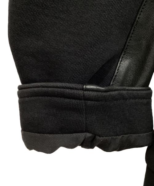 DIESEL（ディーゼル）DIESEL (ディーゼル) ラムレザー切替ジャケット ブラック サイズ:Sの古着・服飾アイテム