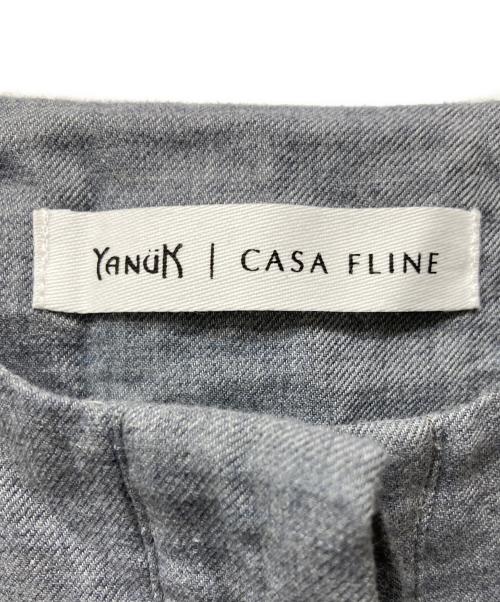 CASA FLINE（カーサフライン）CASA FLINE (カーサフライン) YANUK (ヤヌーク) ノースリーブワンピース ブルー サイズ:Ｆの古着・服飾アイテム