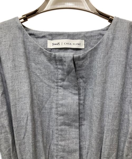 CASA FLINE（カーサフライン）CASA FLINE (カーサフライン) YANUK (ヤヌーク) ノースリーブワンピース ブルー サイズ:Ｆの古着・服飾アイテム