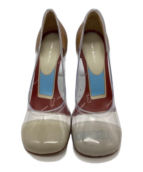 TORY BURCH（トリーバーチ）TORY BURCH (トリーバーチ) CLEAR PUMP クリア×ベージュ サイズ:6 1/2の古着・服飾アイテム