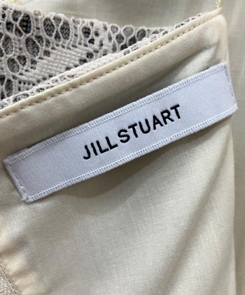 JILL STUART（ジルスチュアート）JILL STUART (ジルスチュアート) レースコンビチェックワンピース ベージュ サイズ:4の古着・服飾アイテム