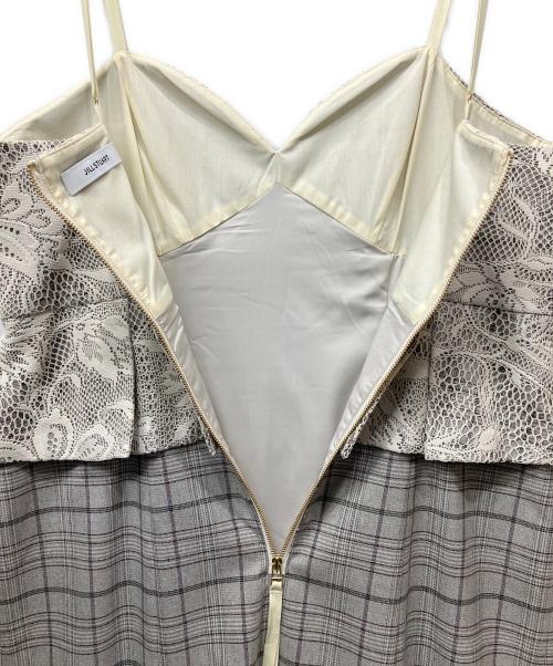 JILL STUART（ジルスチュアート）JILL STUART (ジルスチュアート) レースコンビチェックワンピース ベージュ サイズ:4の古着・服飾アイテム