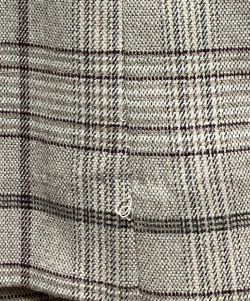 JILL STUART（ジルスチュアート）JILL STUART (ジルスチュアート) レースコンビチェックワンピース ベージュ サイズ:4の古着・服飾アイテム