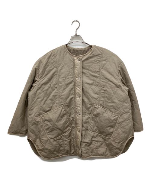 BABYLONE（バビロン）BABYLONE (バビロン) ナカワタリバーシブルブルゾン ベージュ サイズ:Fの古着・服飾アイテム