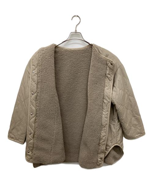 BABYLONE（バビロン）BABYLONE (バビロン) ナカワタリバーシブルブルゾン ベージュ サイズ:Fの古着・服飾アイテム