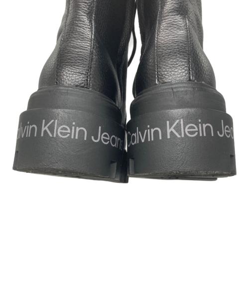 Calvin Klein（カルバンクライン）Calvin Klein (カルバンクライン) FLATFOM MID LACEUP BOOT ブラック サイズ:235（1.5）の古着・服飾アイテム