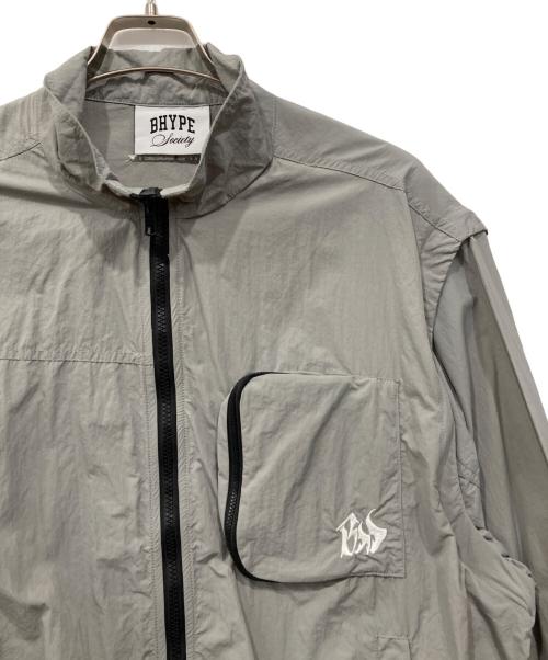 BHYPE Society（ビーハイプ ソサエティ）BHYPE Society (ビーハイプ ソサエティ) ナイロンブルゾン グレー サイズ:Mの古着・服飾アイテム