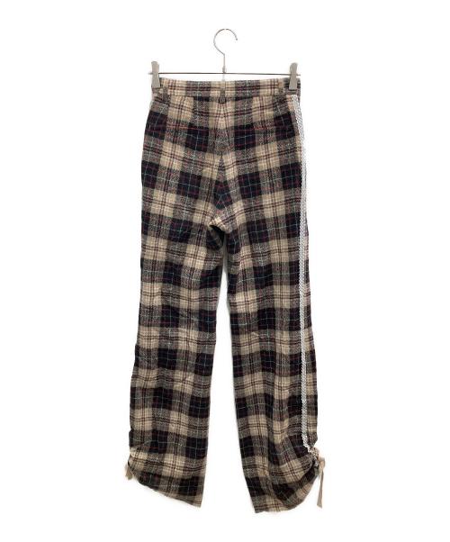 rurumu:（ルルムウ）rurumu: (ルルムウ) drawstring check skirt pants/ドローストリング チェック スカート パンツ ベージュ サイズ:Sの古着・服飾アイテム