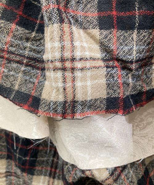 rurumu:（ルルムウ）rurumu: (ルルムウ) drawstring check skirt pants/ドローストリング チェック スカート パンツ ベージュ サイズ:Sの古着・服飾アイテム