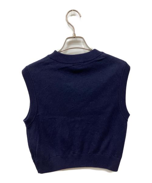 holiday（ホリデー）HOLIDAY (ホリデー) JACQUARD KNIT VEST ネイビー サイズ:ONEの古着・服飾アイテム