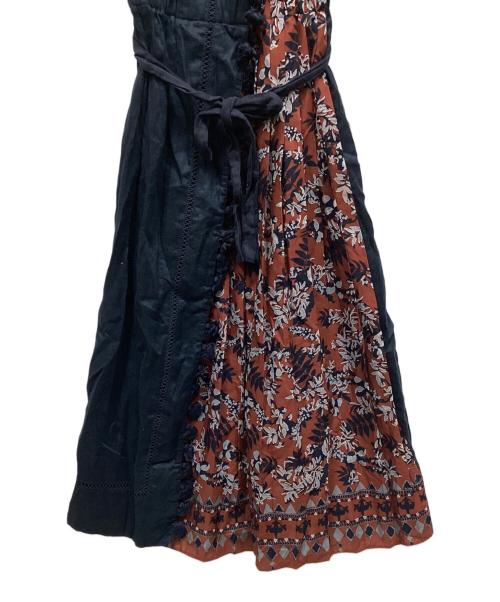 M.MUVEIL（ミュベール）M.MUVEIL (ミュベール) 半袖ワンピース ネイビー サイズ:表記なしの古着・服飾アイテム