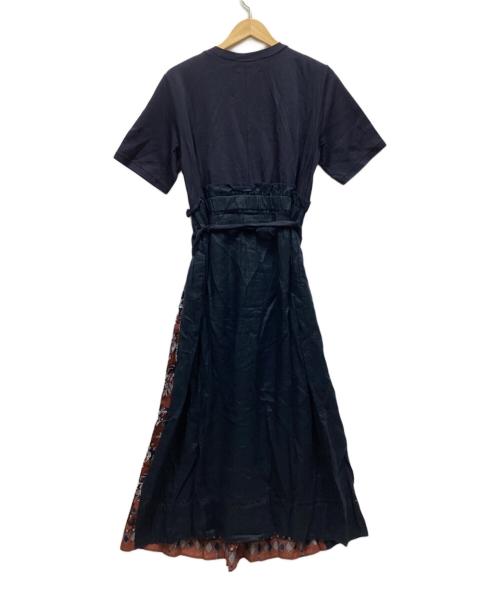 M.MUVEIL（ミュベール）M.MUVEIL (ミュベール) 半袖ワンピース ネイビー サイズ:表記なしの古着・服飾アイテム