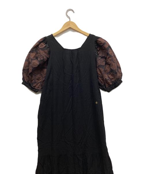 MUVEIL（ミュベール）MUVEIL (ミュベール) ボリュームスリーブワンピース ブラック サイズ:表記なしの古着・服飾アイテム