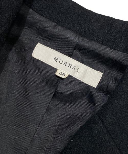 MURRAL（ミューラル）MURRAL (ミューラル) フラワー刺繍コート ブラック サイズ:36の古着・服飾アイテム