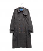 Aquascutumアクアスキュータム）の古着「ウールトレンチコート」｜グレー