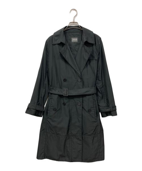 ARMANI COLLEZIONI（アルマーニ コレツィオーニ）ARMANI COLLEZIONI (アルマーニ コレツィオーニ) トレンチコート ブラック サイズ:42の古着・服飾アイテム