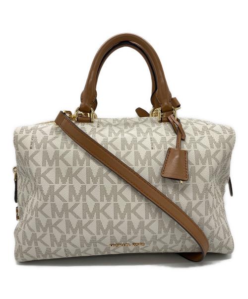MICHAEL KORS（マイケル・コース）MICHAEL KORS (マイケル・コース) シグネチャーミニボストンバッグ アイボリーの古着・服飾アイテム