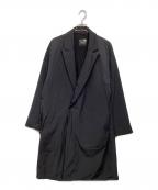 ATONエイトン）の古着「ASAKO NYLON PEAKED LAPEL COAT　CMAGIW0904」｜ブラック