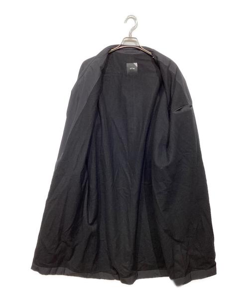 ATON（エイトン）ATON (エイトン) ASAKO NYLON PEAKED LAPEL COAT　CMAGIW0904 ブラック サイズ:06の古着・服飾アイテム