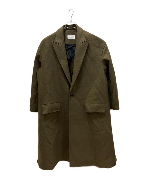 THE RERACS（ザ リラクス）THE RERACS (ザ リラクス) ピークドラペルチェスターコート カーキ サイズ:48の古着・服飾アイテム