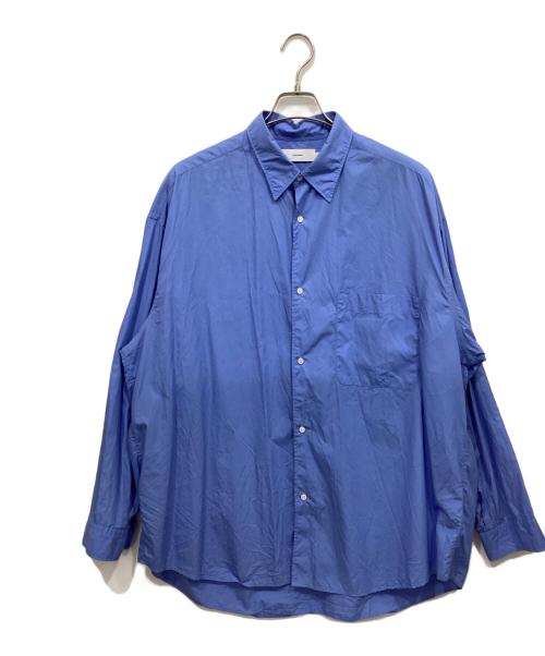 Graphpaper（グラフペーパー）Graphpaper (グラフペーパー) Broad L/S Oversized Regular Collar Shirt ブルー サイズ:Freeの古着・服飾アイテム