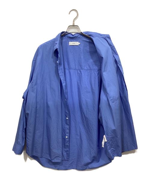 Graphpaper（グラフペーパー）Graphpaper (グラフペーパー) Broad L/S Oversized Regular Collar Shirt ブルー サイズ:Freeの古着・服飾アイテム