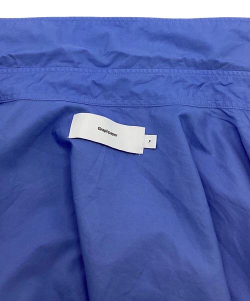 Graphpaper（グラフペーパー）Graphpaper (グラフペーパー) Broad L/S Oversized Regular Collar Shirt ブルー サイズ:Freeの古着・服飾アイテム