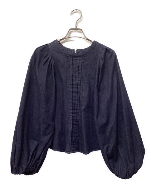 ELENDEEK（エレンディーク）ELENDEEK (エレンディーク) 2WAYタックブラウス インディゴ サイズ:Fの古着・服飾アイテム