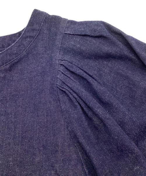 ELENDEEK（エレンディーク）ELENDEEK (エレンディーク) 2WAYタックブラウス インディゴ サイズ:Fの古着・服飾アイテム