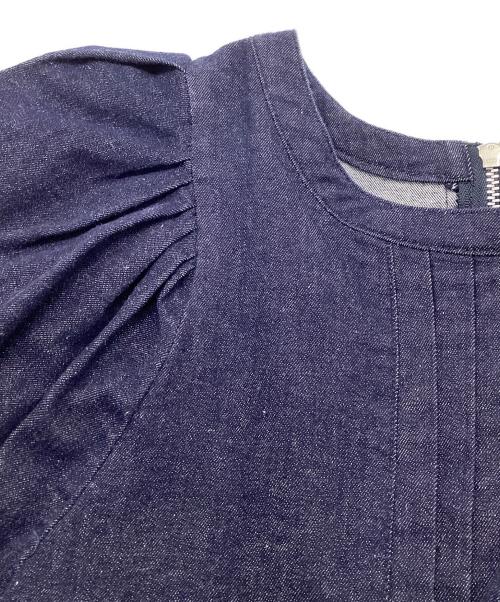 ELENDEEK（エレンディーク）ELENDEEK (エレンディーク) 2WAYタックブラウス インディゴ サイズ:Fの古着・服飾アイテム