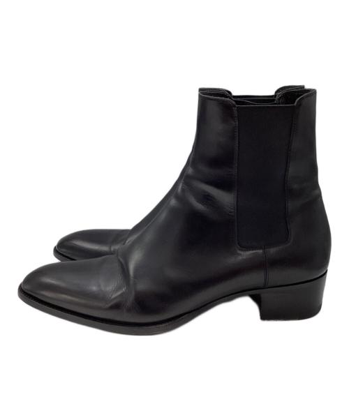 Saint Laurent Paris（サンローランパリ）Saint Laurent Paris (サンローランパリ) サイドゴアブーツ　WYATT CHELSEA BOOT ブラック サイズ:43　1/2の古着・服飾アイテム