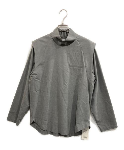 RIM.ARK（リムアーク）RIM.ARK (リムアーク) オープンネックブラウス グレー サイズ:36 未使用品の古着・服飾アイテム