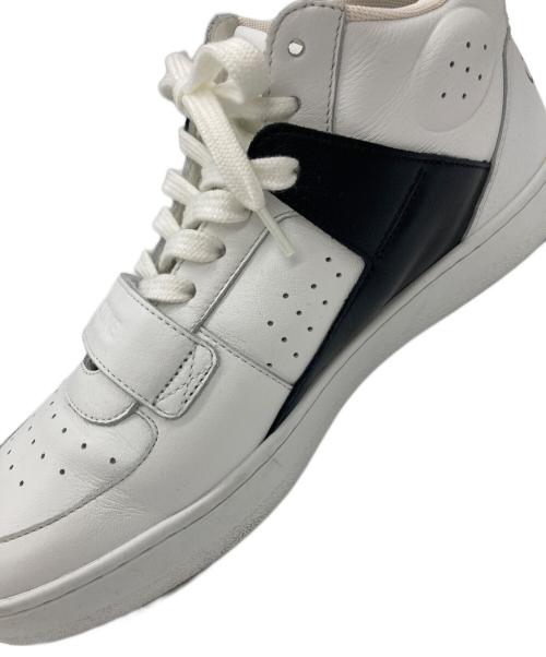 CELINE（セリーヌ）CELINE (セリーヌ) ベルクロストラップ ミッドスニーカー ホワイト×ブラック サイズ:39の古着・服飾アイテム