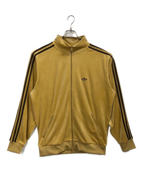 adidas（アディダス）adidas (アディダス) BEAMS (ビームス) ベッケンバウアーベロアトラックジャケット ゴールドベージュ サイズ:Mの古着・服飾アイテム