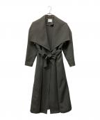 Ameriアメリ）の古着「BIG COLLAR TUCK SHOULDER COAT」｜チャコールグレー