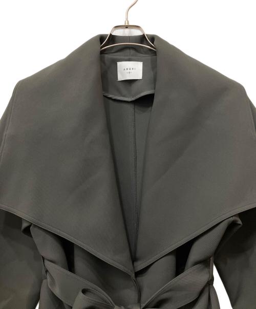 Ameri（アメリ）AMERI (アメリ) BIG COLLAR TUCK SHOULDER COAT チャコールグレー サイズ:Mの古着・服飾アイテム