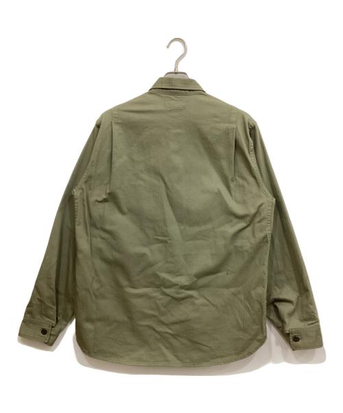 SASSAFRAS（ササフラス）SASSAFRAS (ササフラス) ヘリンボーン ファティーグジャケット オリーブ サイズ:Mの古着・服飾アイテム