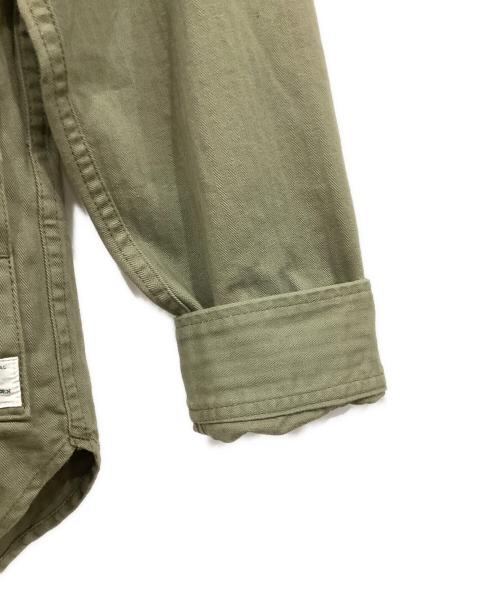 SASSAFRAS（ササフラス）SASSAFRAS (ササフラス) ヘリンボーン ファティーグジャケット オリーブ サイズ:Mの古着・服飾アイテム