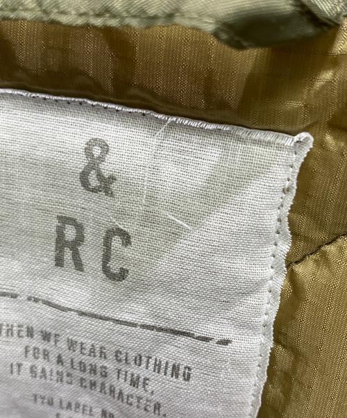 &RC（アンドアールシー）&RC (アンドアールシー) キルティングショートブルゾン カーキ サイズ:FREEの古着・服飾アイテム
