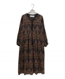 sara mallika（サラマリカ）の古着「MEENAプリントドレス」｜ブラック